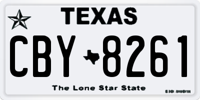 TX license plate CBY8261