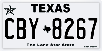 TX license plate CBY8267