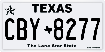 TX license plate CBY8277