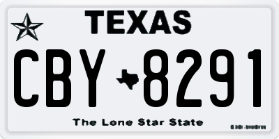 TX license plate CBY8291