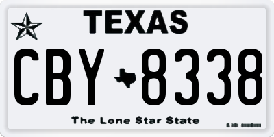 TX license plate CBY8338