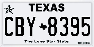 TX license plate CBY8395