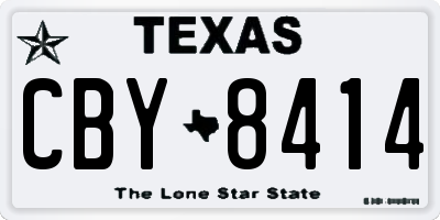 TX license plate CBY8414