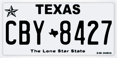 TX license plate CBY8427