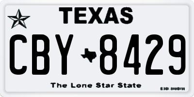 TX license plate CBY8429
