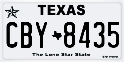 TX license plate CBY8435