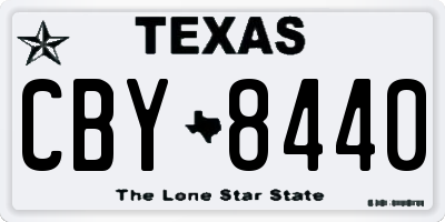 TX license plate CBY8440