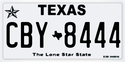 TX license plate CBY8444