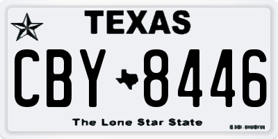 TX license plate CBY8446