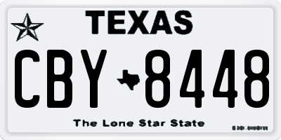 TX license plate CBY8448