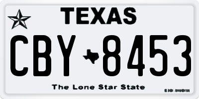 TX license plate CBY8453