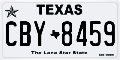 TX license plate CBY8459