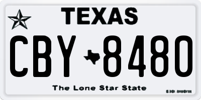 TX license plate CBY8480