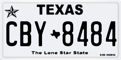 TX license plate CBY8484