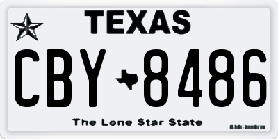 TX license plate CBY8486