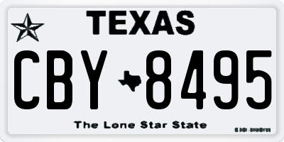 TX license plate CBY8495