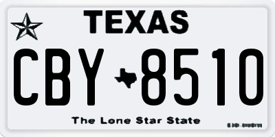 TX license plate CBY8510