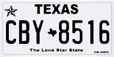 TX license plate CBY8516