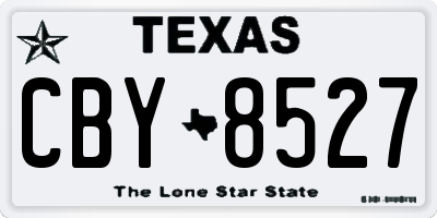 TX license plate CBY8527