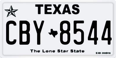 TX license plate CBY8544