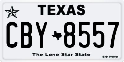 TX license plate CBY8557