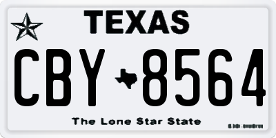 TX license plate CBY8564