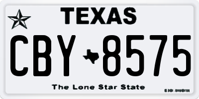 TX license plate CBY8575