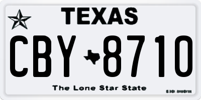 TX license plate CBY8710