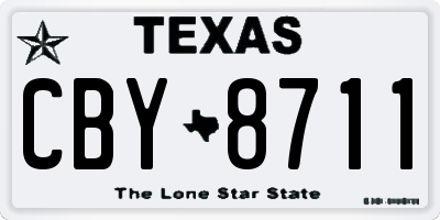 TX license plate CBY8711