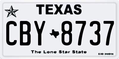 TX license plate CBY8737