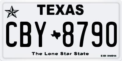 TX license plate CBY8790