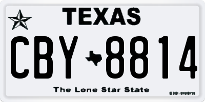 TX license plate CBY8814