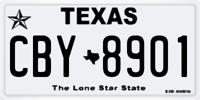 TX license plate CBY8901