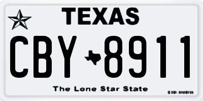 TX license plate CBY8911