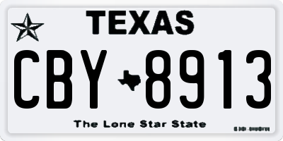 TX license plate CBY8913