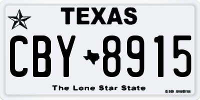 TX license plate CBY8915