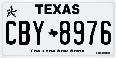 TX license plate CBY8976