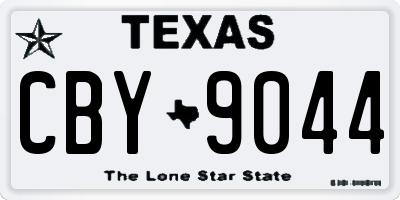 TX license plate CBY9044