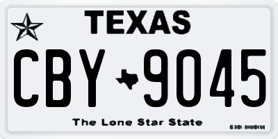 TX license plate CBY9045
