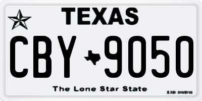 TX license plate CBY9050