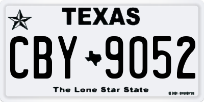 TX license plate CBY9052