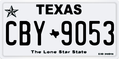 TX license plate CBY9053