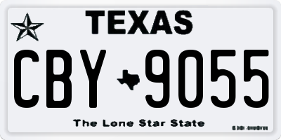 TX license plate CBY9055