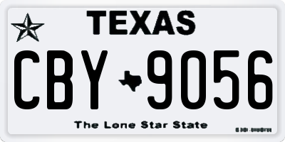 TX license plate CBY9056