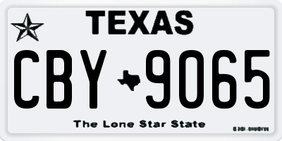 TX license plate CBY9065