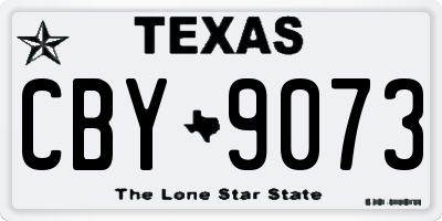 TX license plate CBY9073