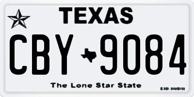 TX license plate CBY9084