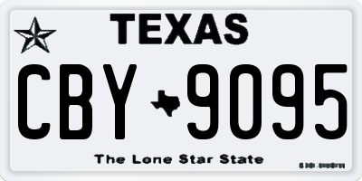 TX license plate CBY9095