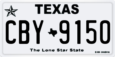 TX license plate CBY9150