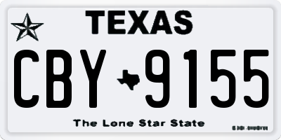 TX license plate CBY9155